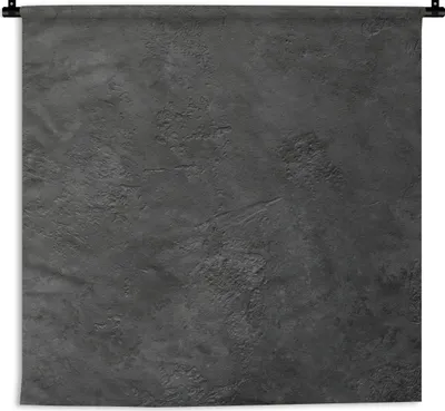 Produktbild von MuchoWow® Wandteppich Wandbehang Beton - Strukturiert - Industriell - Schwarz - Grau 90x90 cm Tapisserie Dekoration Wandtuch - Wandaufhänger