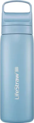 Image de LifeStraw GO 2.0 Stainless Steel, Isolierte Trinkflasche mit Filter, Icelandic Blue, 530ml