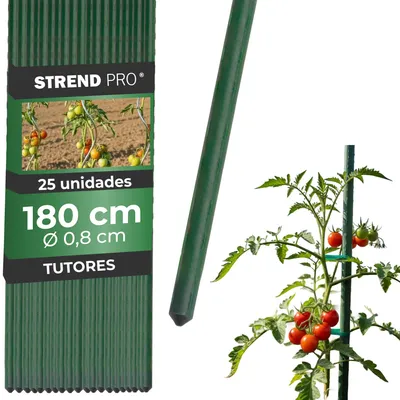 Imagen del producto de Tutor para plantas Garden SB, 8/1800 mm, de acero plastificado verde - Pack de 25 uds.