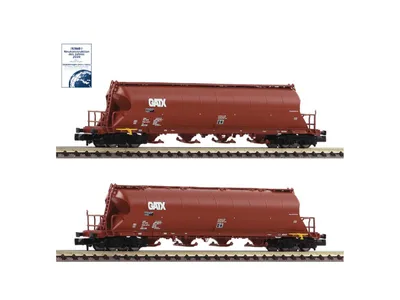 Produktbild von FLEISCHMANN Set mit 2 Staubsilowagen Gattung Uacs GATX Ep.V-VI 849008 Spur N