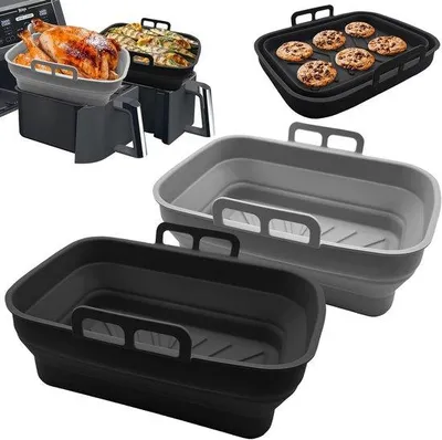 Produktbild von Famanu Silikon Airfryer Liner - wiederverwendbare Backformen, hitzebeständig, antihaftbeschichtet