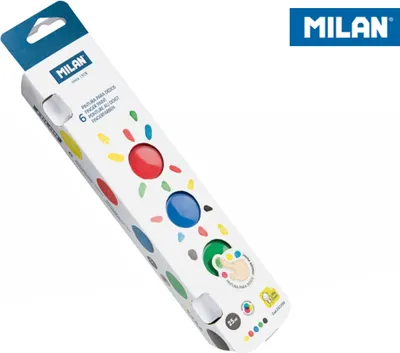Produktbild von Milan Fingerfarbe 25ml Tiegel Basissortiment Box -6u-
