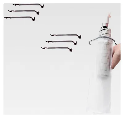 Produktbild von 6 Stück transparente Regenschirmtaschen, Sonnenschirmtaschen, Regenschirmhalter für das Auto, Stockschirm, Kunststoff Regenschirmhalter, durchsichtige Aufbewahrungstaschen für Regenschirme (13 x 33 cm)