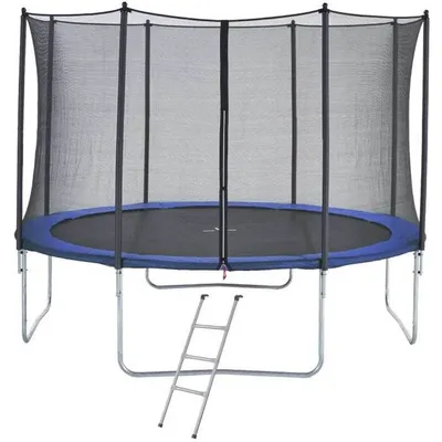 Produktbild von Trampolin 430 cm blau mit Schutznetz und Leiter