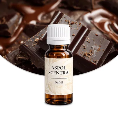 Produktbild von Aspol Scentra Intensive Schokolade UFIGREEN Duftöl für Kerzen und Diffusoren 10 ml, KI-generiertes Bild