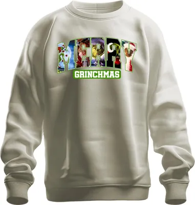 Produktbild von Merry Grinchmas Grinch Weihnachten lustig Geschenk Retro Uni Sweatshirt Pullover, Natur, 3XL
