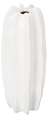 Produktbild von Geriffelte Keramikvase für Trockenblumen und elegante Dekoration