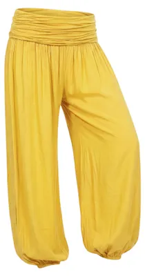 Produktbild von Haremshose Damen Yogahose weite Flatterhose unifarben Sommerhose 36-44 Gummizug