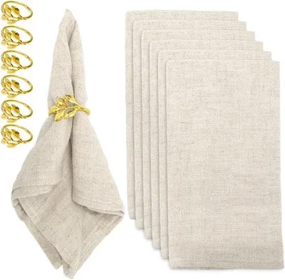 Produktbild von Servietten-Set aus 12 Luxe Stoffen, 40 x 40 cm, Beige