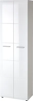Produktbild von Germania Garderobenschrank "GW-ADANA" in Weiß mit Hochglanz-Fronten, 59 x 197 x 37  cm (BxHxT), 3577-84