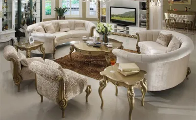 Produktbild von Rund Couch Wohnlandschaft Runde Sofa Polster Eck Garnitur Big Sofas Couchen Neu