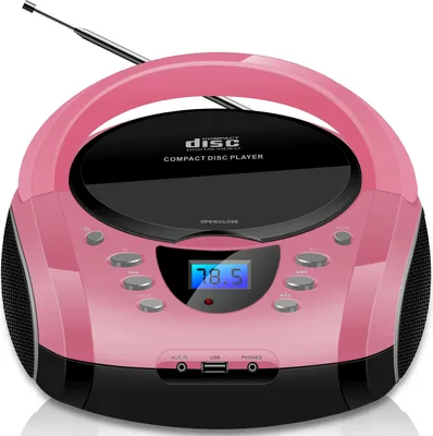 Produktbild von Przenośny odtwarzacz CD dla dzieci Cyberlux Boombox Radio CD Stereo Różowy