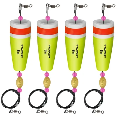 Imagen del producto de Angelposen amarillas, 28 gramos, paquete de 4 unidades, con alambre frontal de acero inoxidable, ideales para la pesca en zonas costeras