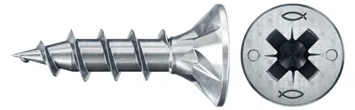 Produktbild von Fischer 670187, Schraube, Verzinkter Stahl, Holz, Zink, Vollgewinde, Senkkopf