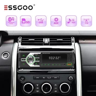 Produktbild von Autoradio 1 DIN mit Bluetooth Freisprechfunktion MP3 Player USB Speicherkarte FM AM Radio AUX Eingang Fernbedienung 7 Farben Beleuchtung 4 x 60 Watt 12