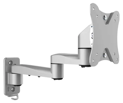 Image de E+P WH 223 Support TV mural argenté VESA 75/100 inclinable pivotant max.20kg (WH223)