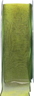 Produktbild von Chiffonband Grün Dekoband Schleifenband 40mm x 20m