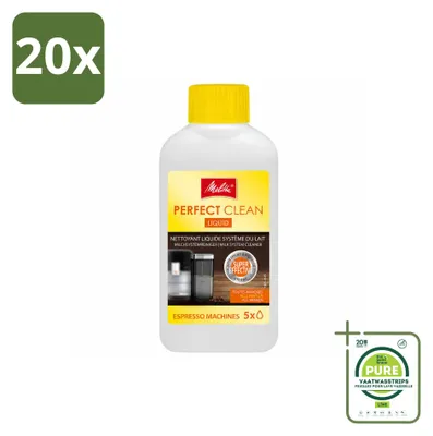 Produktbild von 20 x Melitta Perfect Clean Melksystemreiniger für Kaffeevollautomaten 250 ml - Großpackung - 20 Stücke