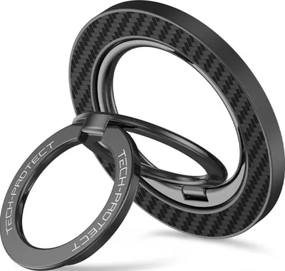 Obrázok produktu pre TECH-PROTECT MMR800 magnetický MagSafe krúžok na telefón, carbon black (5906302323159)