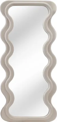 Produktbild von riess-ambiente Design Wandspiegel CURVY 160cm greige Spiegel Ganzkörperspiegel Flurspiegel Dekospiegel