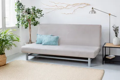 Produktbild von Ersatzbezug fur IKEA NYHAMN und BEDDINGE Sofa-Schonbezug aus Samt und Plüsch 3-Sitzer dicker Stretchstoff Sofabettbezug einfarbig rutschfestem elastisch passt auf Klappsofa ohne Armlehnen