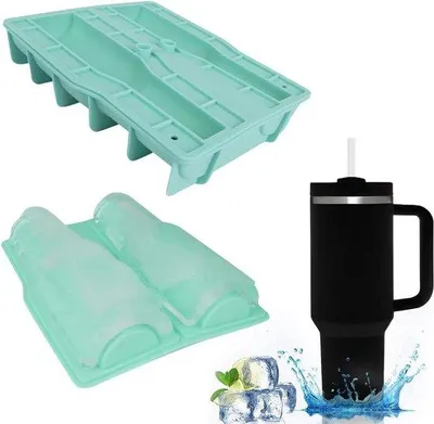 Image de Moule à glaçons en silicone avec couvercle, sans BPA, 100 ml