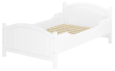 Produktbild von Seniorenbett weiß 120x200 breites hohes Einzelbett V-60.40-12WRollrost inkl.