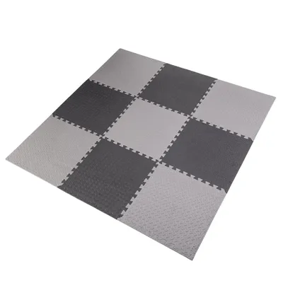 Image de Tapis puzzle sous les équipements sportifs gris clair 9 pièces HMS MP12