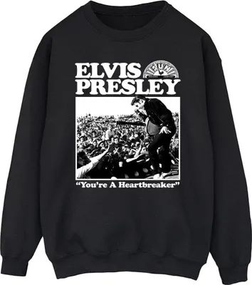 Produktbild von Elvis - "A Heartbreaker" Sweatshirt für Herren BI43654 (S) (Schwarz)