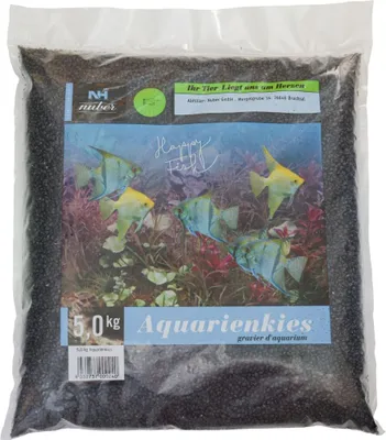 Produktbild von Aquariensand Zierkies schwarz 5 kg