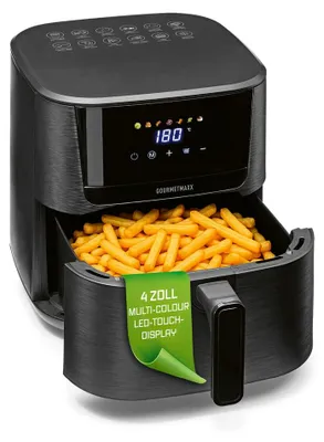Immagine prodotto di Friggitrice ad aria GOURMETmaxx, 1600W, nera, digitale, 6,5 litri, 7 programmi