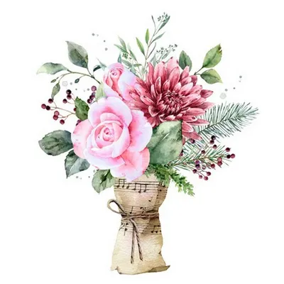 Produktbild von 20 Servietten Musikalisk Vinterbukett - Natürliches Winterbouquet 33x33cm