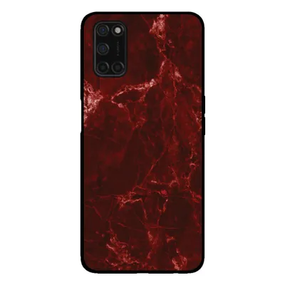 Zdjęcie produktu dla Smartphonica Etui na telefon do OPPO A52 / A72 4G / A92 z marmurowym nadrukiem - Etui z TPU z marmurowym wzorem - Czerwony