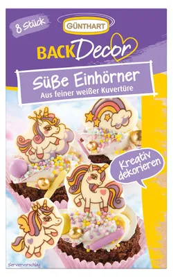 Obrázek produktu pro Čokoladové decorace jednorožec, 8ks