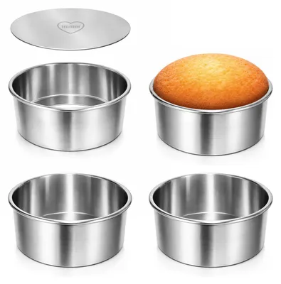 Immagine prodotto di Edelstahl 4er-Set Mini-Kuchenformen mit Hebeboden