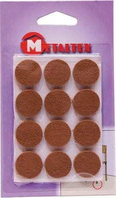 Zdjęcie produktu dla Ślizgacze filcowe Metaltex samoprzylepne okrągłe 22 mm 12 szt
