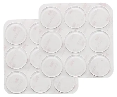 Image de 30 mm de patins en silicone pour verre, lot de 18 patins transparents autocollants en silicone pour tables, portes et armoires en verre