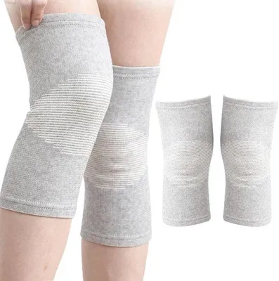 Immagine prodotto di Ginocchiere in bambù 4 pezzi per uomo e donna - ginocchiera per osteoartrite - tutore sportivo per basket, pallavolo, corsa ed escursionismo
