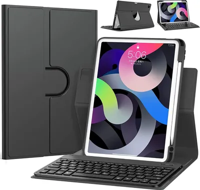 Produktbild von IVSOTEC Tastaturhülle für iPad 9,7 Zoll, iPad 6./5. Gen.360° Drehung Schwarz