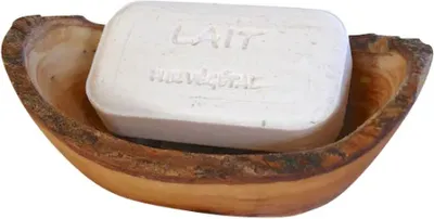 Produktbild von Seifenschale oval rustikal GROß aus Olivenholz