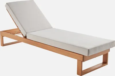 Produktbild von sweeek - Sonnenliege aus Eukalyptus-Holz, verstellbar - Beige
