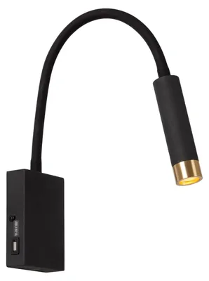 Image de Applique de lecture noire ALEC 1xG9 3W Lucide