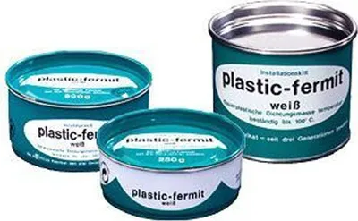 Produktbild von Fermit Dichtungskitt Plastik Fermit weiß dauerplastisch, knetbar, 500g Dose
