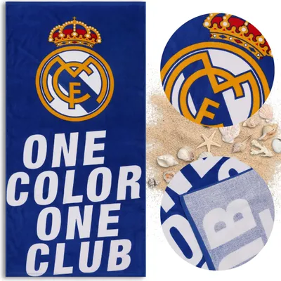 Obrázek produktu pro Real Madrid RYCHLESCHNOUCÍ plážový ručník, koupací ručník pro fanoušky BAVLNA na pláž 70x140cm
