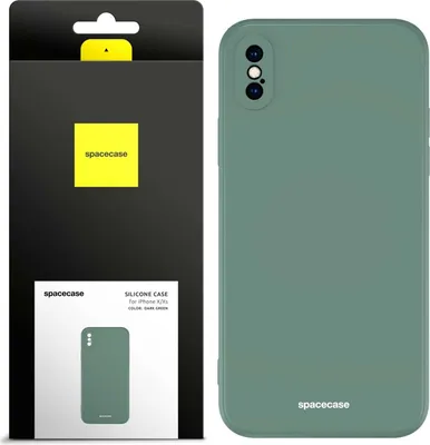 Immagine prodotto di SPACECASE Custodia in silicone per iPhone X/Xs verde