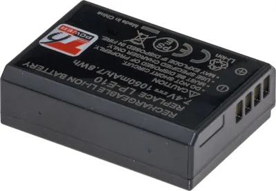 Image de Batterie T6 Power pour Canon EOS 1100D, Li-Ion, 7,4 V, 1050 mAh (7,8 Wh), noir