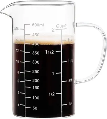 Image de Verre doseur résistant à la chaleur de 500 ml en borosilicate