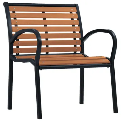 Produktbild von vidaXL Gartenstühle 2 Stk. Stahl und WPC Schwarz und Braun