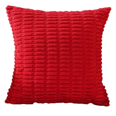 Imagen del producto de 4 fundas de cojín para sofá, decoración para el hogar, color rojo, 45x45 cm (una funda de cojín individual, sin relleno)