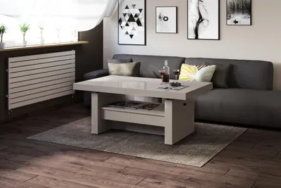 Produktbild von Design Couchtisch Tisch Aversa H-111 Schublade höhenverstellbar ausziehbar Esstisch